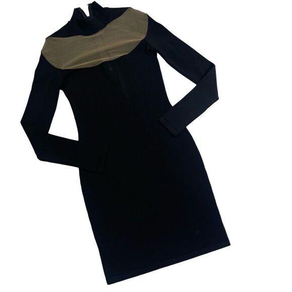 Mugler Mesh Panel Bodycon Dress - Picture 5 of 10